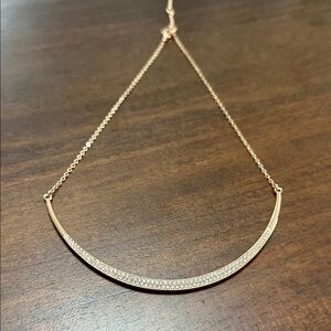 🧡Delicate Pave Crescent Necklace in Rose Gold